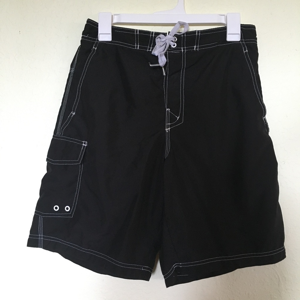 Joe Boxer men's black board shorts swim trunks. Size M